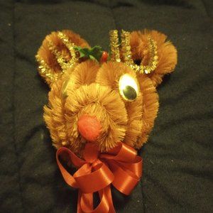 Vintage arge Reinder Christmss Refrigerator Magent